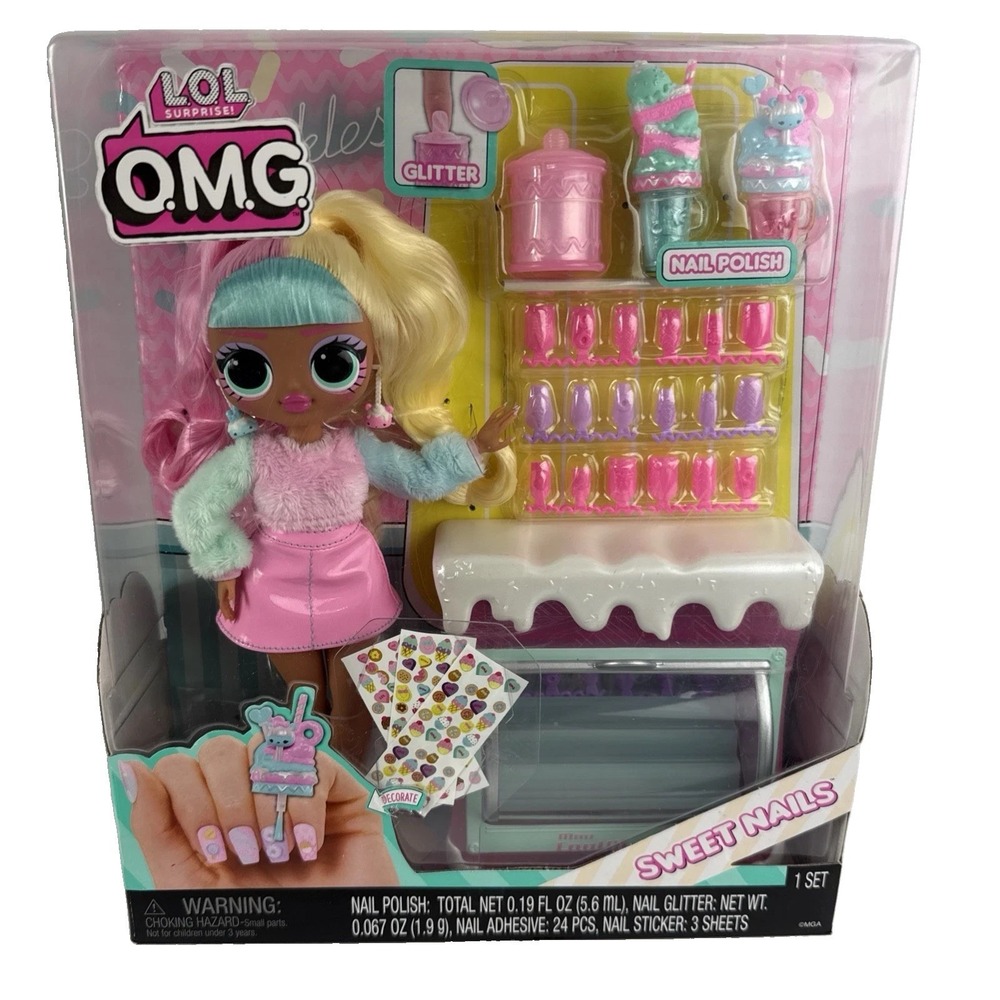L.O.L. Surprise! OMG Sweet Nails Candylicious Sprinkles Shop Doll Playset NIB